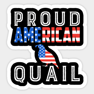 Proud American Quail USA Sticker